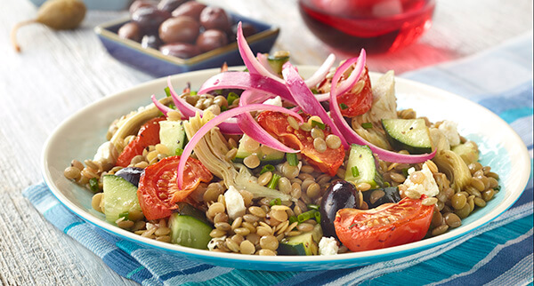 Lentil Salad with Marinated Onion, Roasted Tomatoes and Olives Roasted Tomato Olive & Onion Salad