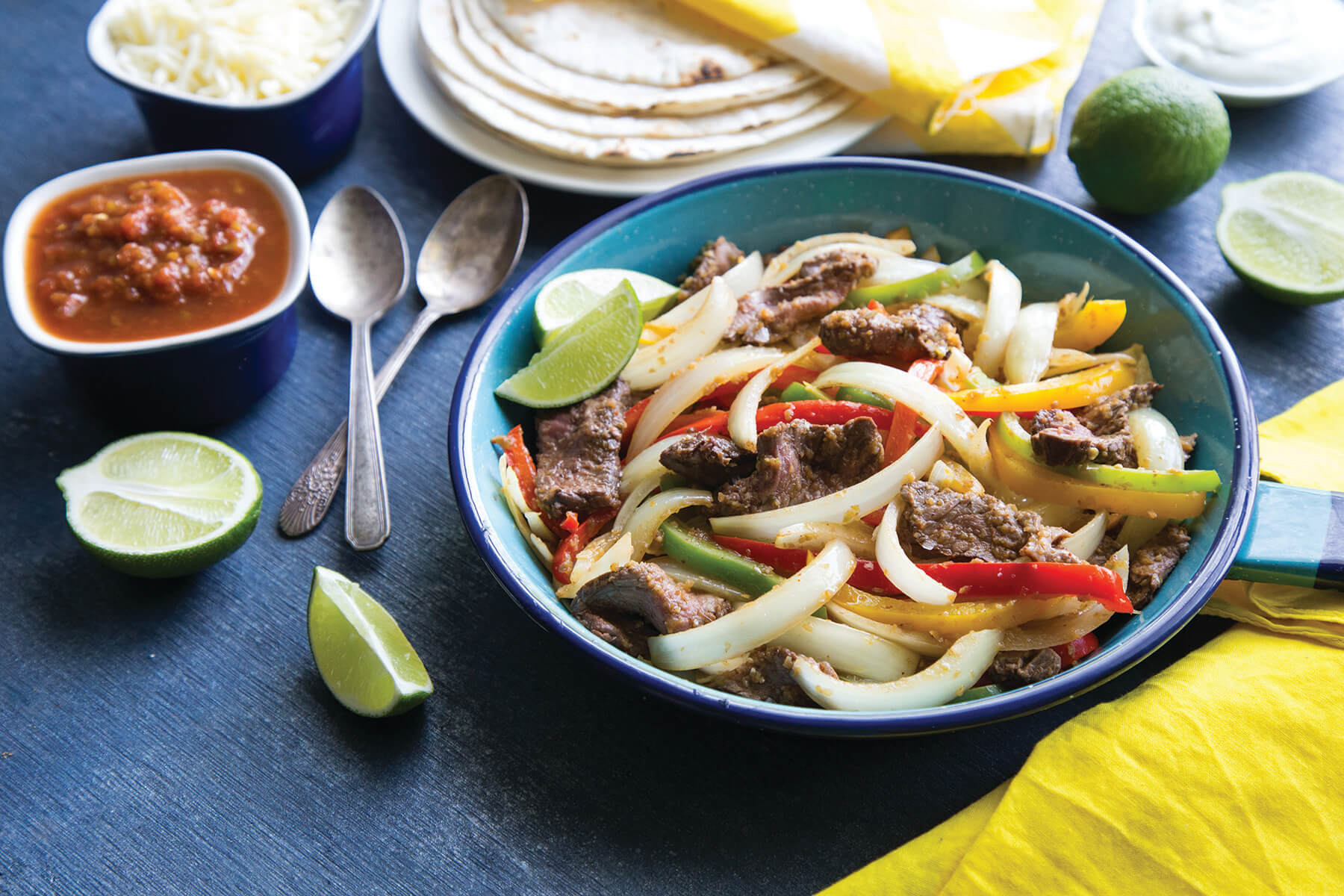 Steak and Onion Fajitas