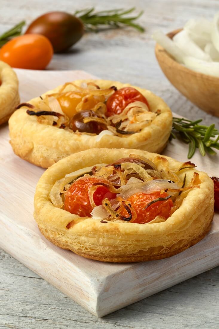 Small Bites: Sweet Onion Tomato Tartlets
