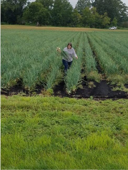 On the farm in Michigan.