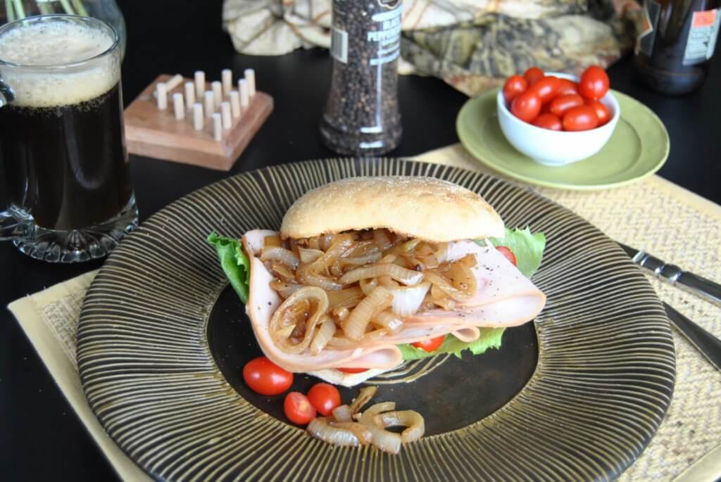 Roast Turkey Sandwich with Caramelized Balsamic Onions photo.