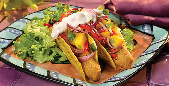 Baja Fish Tacos with Onion Mango Salsa National Onion Association