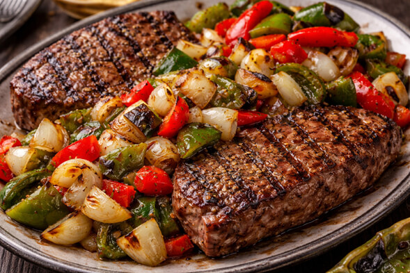 Mesquite Grilled Steak with Salsa Flameado