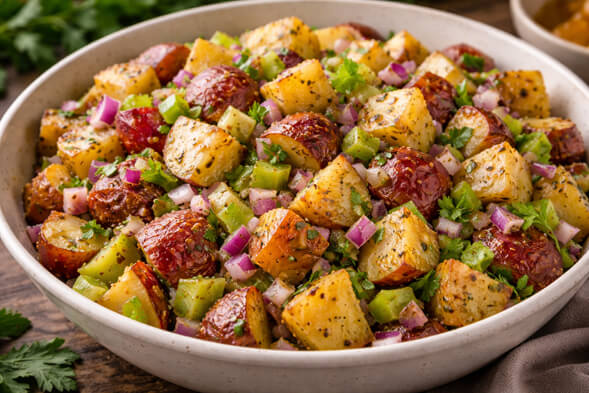 Roasted Three Potato Salad