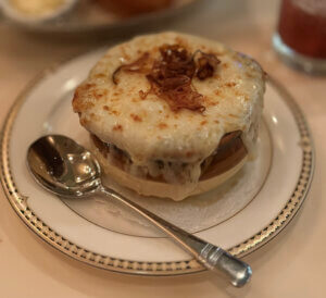 Bohanan's French Onion Soup on white plate