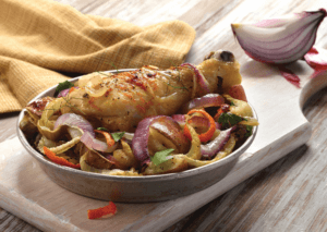 Easy Chicken, Potato and Onion Sheet Pan meal