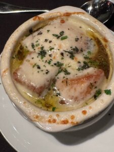 French Onion Soup from Jazz'd Tapas Bar in Savannah, Georgia