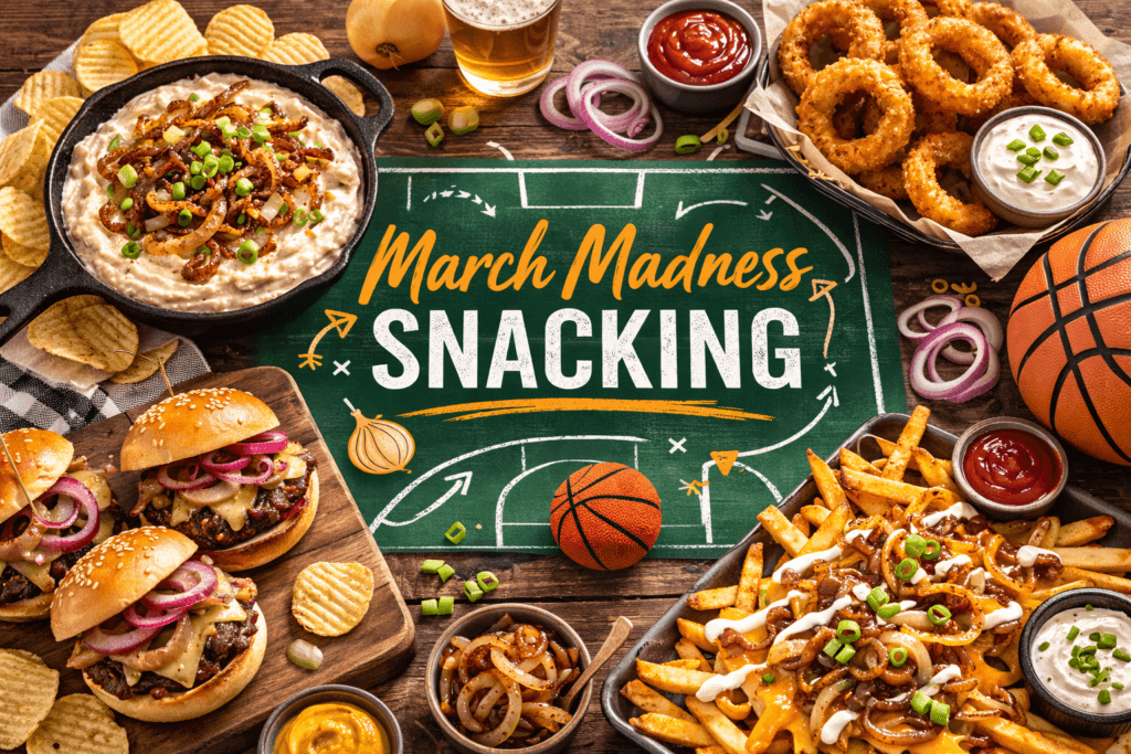 March Madness snacking photo illustration