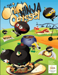 Ninja Onion Odyssey coloring book cover