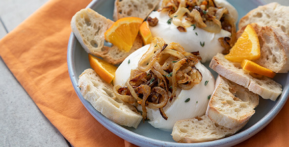 Citrus Caramelized Onion and Thyme Burrata