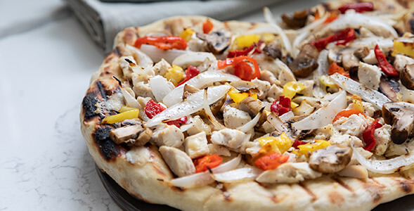 Grilled Onion & Chicken Flatbread